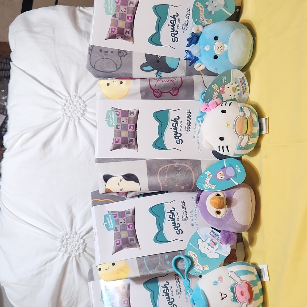 SQUISHMALLOWS ultra Soft Pillow Cases  Each Comes With A SMALL SQUISHMALLOW. - Picture 13 of 16